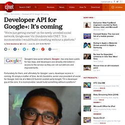 Developer API for Google+: It's coming