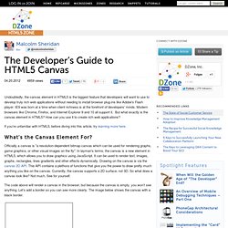 The Developer’s Guide to HTML5 Canvas