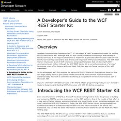 A Developer's Guide to the WCF REST Starter Kit