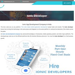 Ionic Developer-hire Hybrid app developer in India