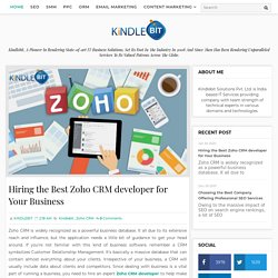 Hiring the Best Zoho CRM developer for Your Business