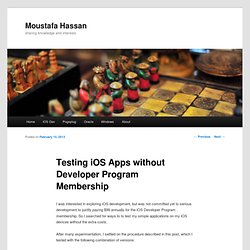 Testing iOS Apps without Developer Program Membership