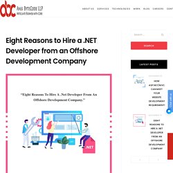 Eight Reasons to Hire a .NET Developer from an Offshore Development Company