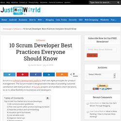 10 Scrum Developer Best Practices Everyone Should Know