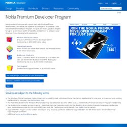 Nokia Premium Developer Program