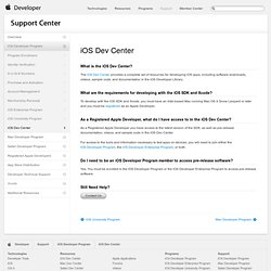 iOS Dev Center - iOS Developer Program - Support