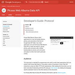 Picasa Web Albums Data API