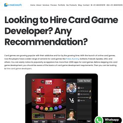 Looking to Hire Card Game Developer? Any Recommendation?