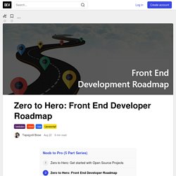 Zero to Hero: Front End Developer Roadmap - DEV Community