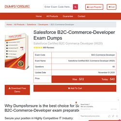 B2C-Commerce-Developer Dumps PDF - Salesforce B2C-Commerce-Developer Real Exam Questions Answers