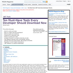 Ten Must-Have .NET Tools Every Developer Should Download Now