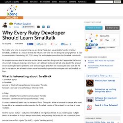 Why Every Ruby Developer Should Learn Smalltalk