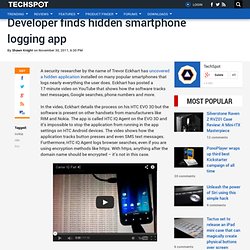 Developer finds hidden smartphone logging app