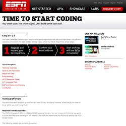 Developer Center - Technical Overview - ESPN Developer Center