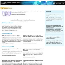 Developer Tutorials - IBM Developer Knowledge Center