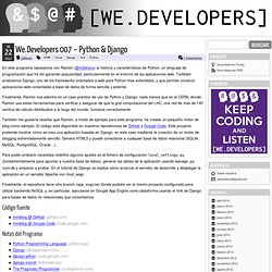 We.Developers 007 – Python & Django