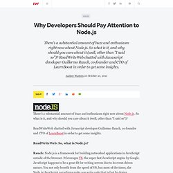 Why Developers Should Pay Attention to Node.js