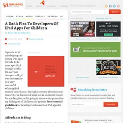 A Dad's Plea To Developers Of iPad Apps For Children
