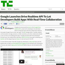 Google Launches Drive Realtime API To Let Developers Build Apps With Real-Time Collaboration