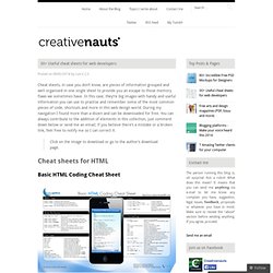 30+ Useful cheat sheets for web developers