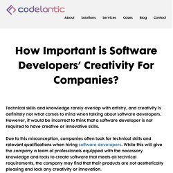 How Important is Software Developers' Creativity For Companies