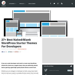 27+ Best Naked/Blank WordPress Starter-Themes For Developers