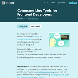 Command Line Tools for Frontend Developers