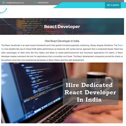 Hire React Developers (Redux)- React js development company India