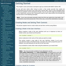 Getting Started — NUKE Python Developers Guide v6.3v8 documentation