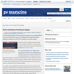 Solar developers flocking to Egypt: pv-magazine