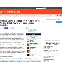 Mobile Game Developers Grapple With Apple Crackdown on Incentivized Installs