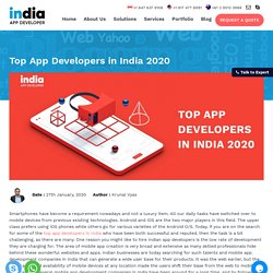 Top App Developers in India 2020 - India App Developer