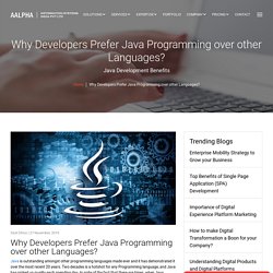 Why Developers Prefer Java Programming over other Languages?