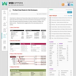 The Best Cheat Sheets for Web Developers