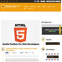 Useful HTML5 & CSS3 Toolbox For Web Developers