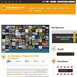 40 New jQuery Plugins for Web Developers