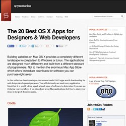 The 20 Best OS X Apps for Designers & Web Developers