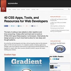 40 CSS Apps, Tools, and Resources for Web Developers