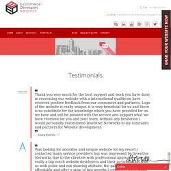 Ecommerce Developers Bangalore Testimonials