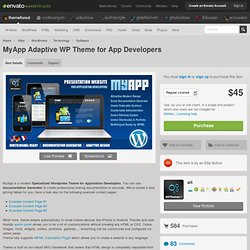 MyApp Adaptive WP Theme for App Developers