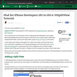 iPad for iPhone Developers 101: UISplitView Tutorial