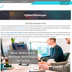 Hire Python Developers India-Python With Django 2020