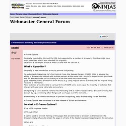 X-Frame-Options something web developers should know