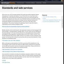 developerWorks : Standards and web services