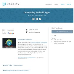 How to Develop Android Apps Online Course