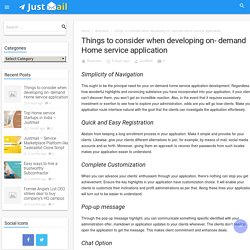 Things to consider when developing on- demand Home service application
