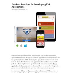 Five Best Practices for Developing iOS Applications – Telegraph