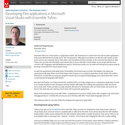 Developing Flex applications in Microsoft Visual Studio with Ensemble Tofino