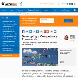 Developing a Competency Framework - Learning Skills from MindTools.com