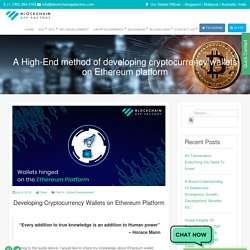 Methods of Developing Cryptocurrency Wallet on Ethereum Platform - BAF